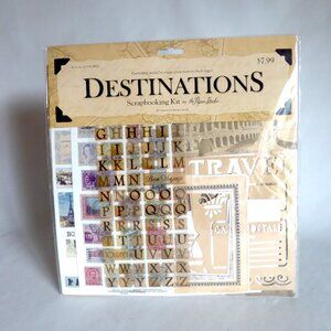 NEW PAPER STUDIO BRAND TRAVEL DESTINATIONS PARIS ROME ITALY SCRAPBOOK KIT
